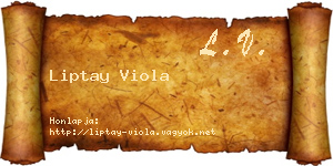 Liptay Viola névjegykártya